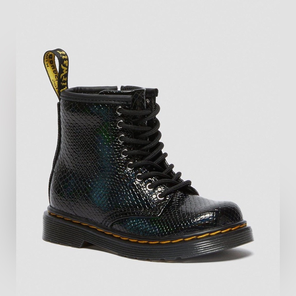 Dr. Martens 1460 T Reptile Emboss Lace Up Boots, Toddler Size 10 US